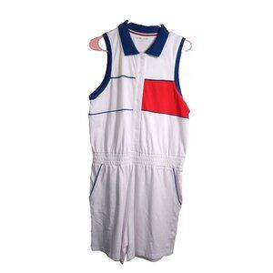 Tommy Hilfiger Size Medium Sleeveless Shorts Collared Jumpsuit New w/Tags